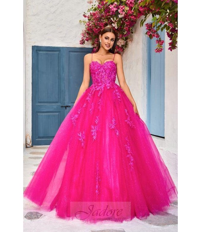 j25029 Robe Princesse Scintillante  Marine