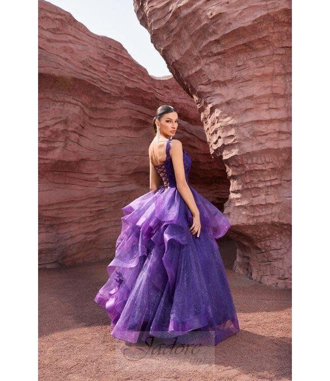 J27001  Robe à volants Mauve