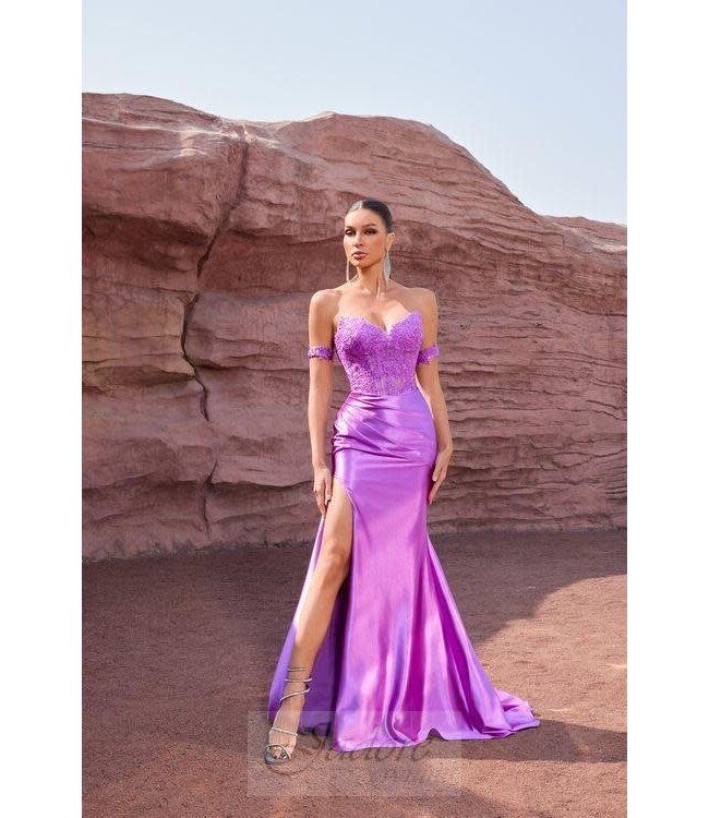 J27006 Robe corset ajustée Lilas