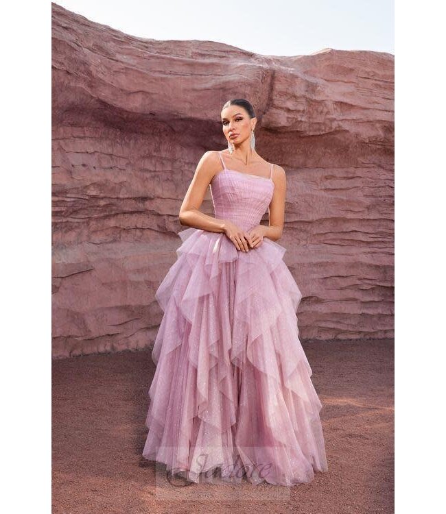 J27008 Robe à étages Rose