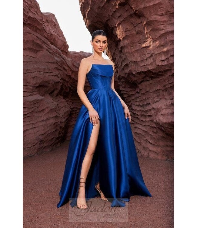 J27012 Robe corset bustier Bleu marine