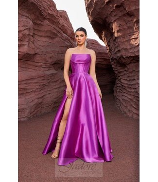 J27012 Robe corset bustier Magenta