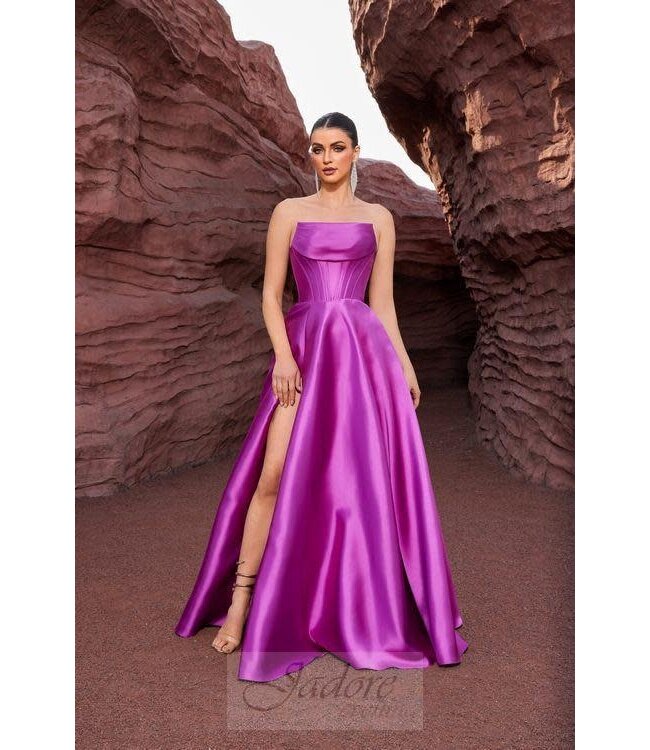 J27012 Robe corset bustier Magenta