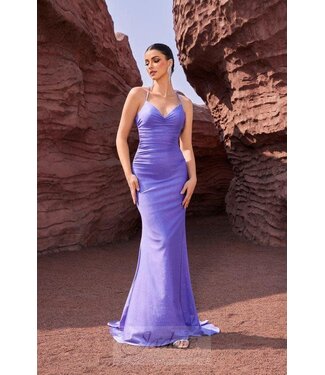 J27023 Robe ajustée en jersey Periwinkle
