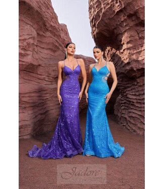 J27029 Robe ajustée ajourée brillante Turquoise J27029 Robe ajustée ajourée brillante Turquoise