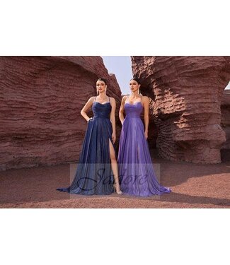 J27034 Robe fluide Bleu Marine