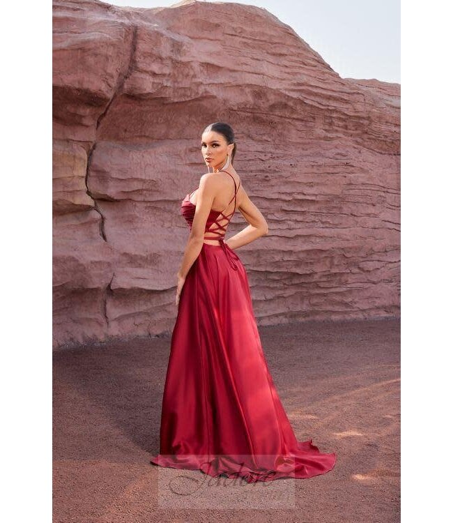 J27036 Robe Simple Bourgogne