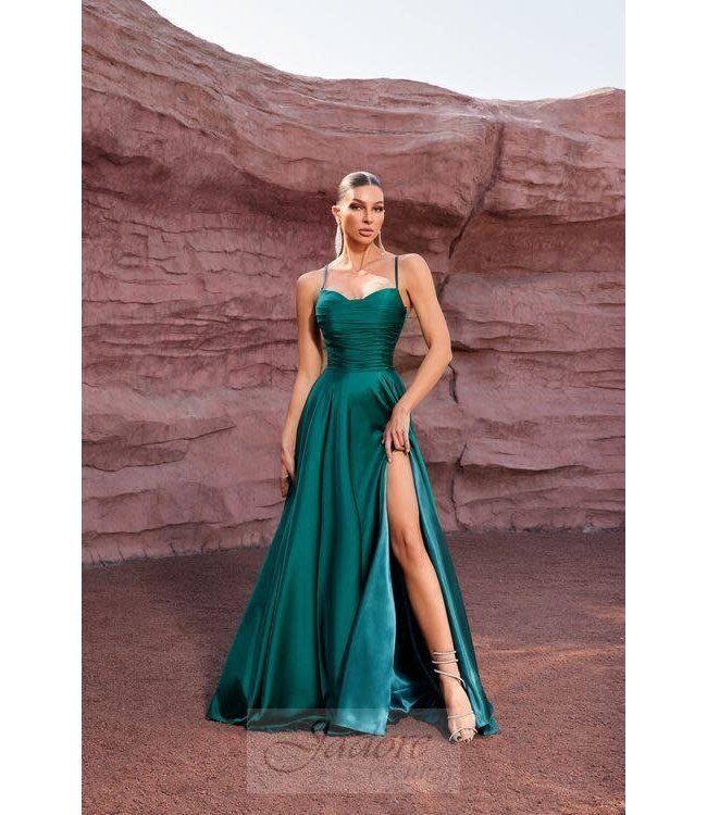 J27036 Robe Simple Émeraude