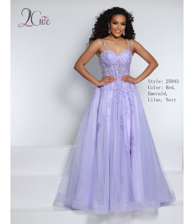 25943 Robe à volants Lilas