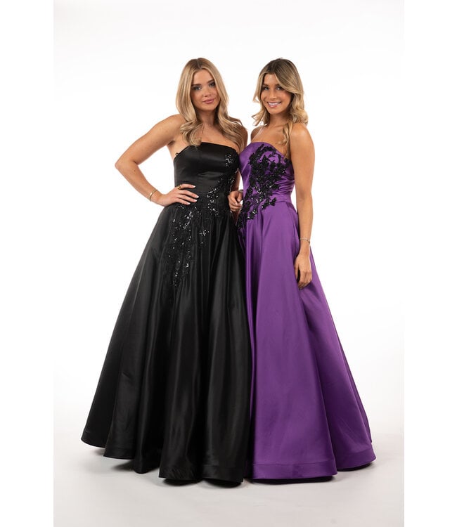 A10034 Robe Bustier  Noire