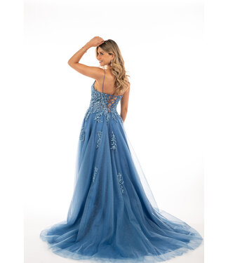 A10015 Robe Bleu Pierre
