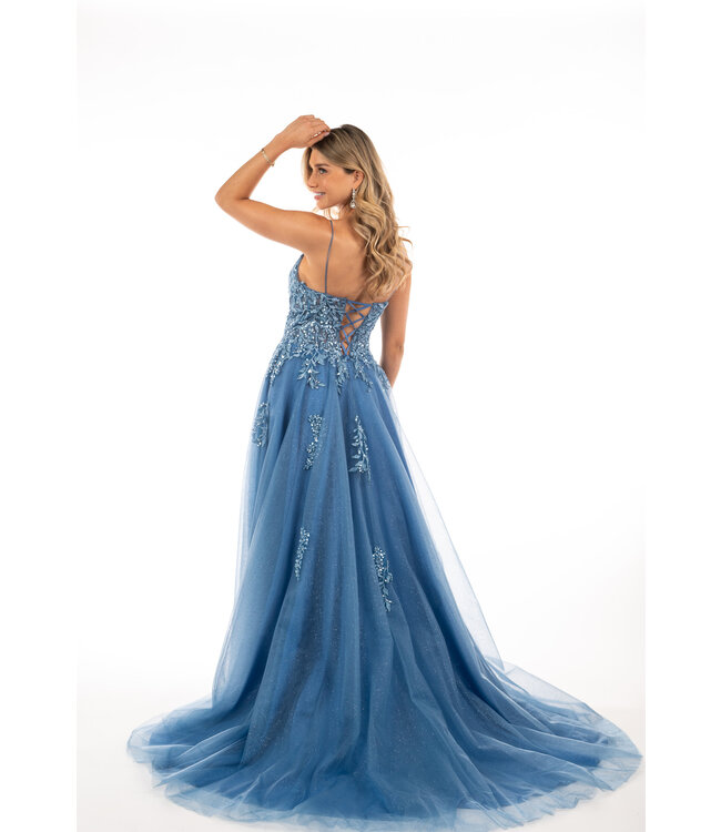A10015 Robe Bleu Pierre