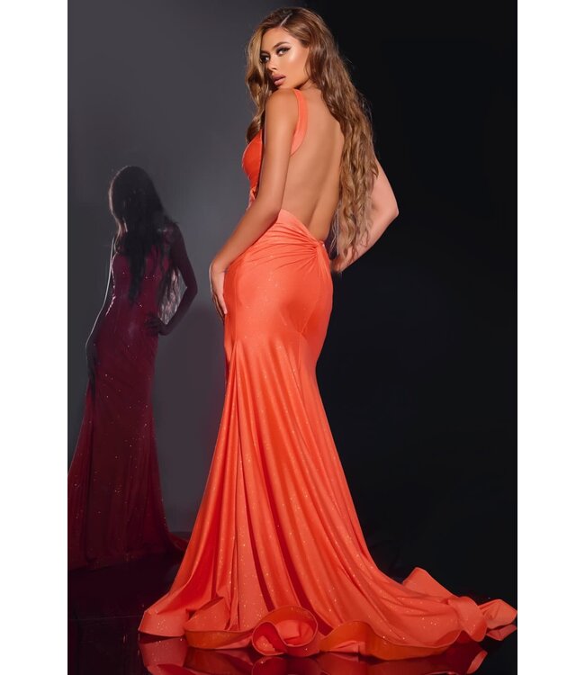 43573 Robe Ajustée Brillante Mauve