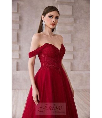 J28006 Robe En Tulle Bourgogne
