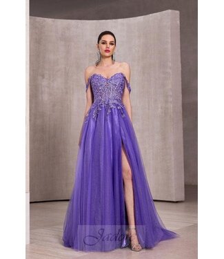 J28027 Robe Off-the-shoulder Iris