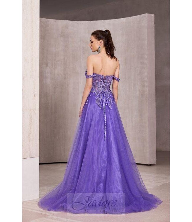 J28027 Robe Off-the-shoulder Iris