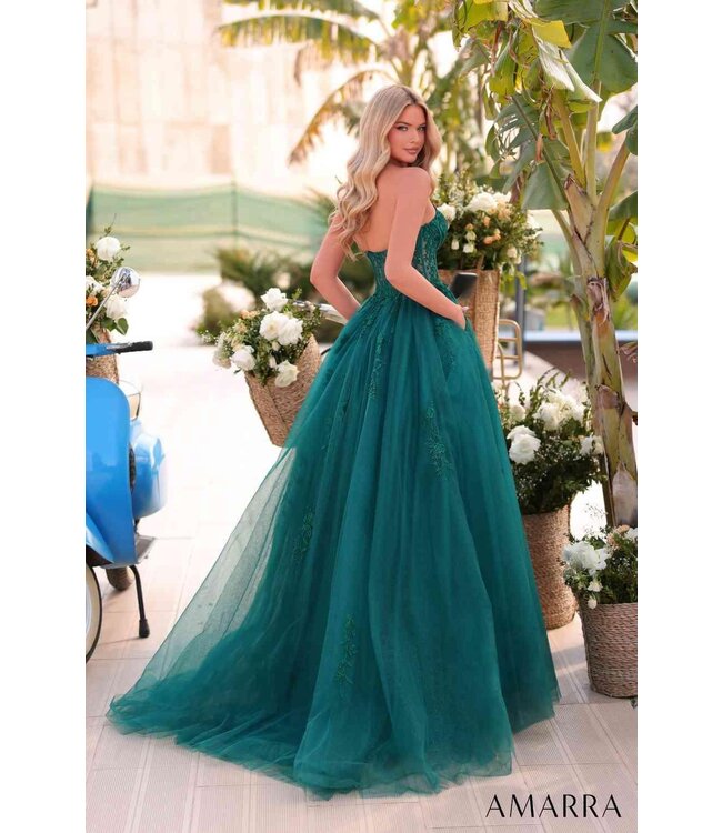 88913 Robe Bustier Scintillante Émeraude