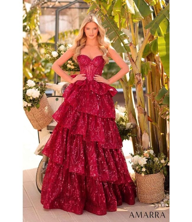 88934 Robe Corset À Étages Bourgogne