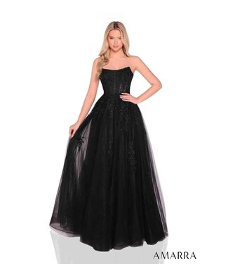 88950 Robe Princesse Brodée Noire