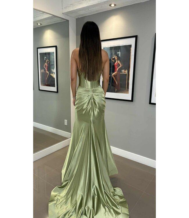 56161 Robe Avec Corset Bustier Moss