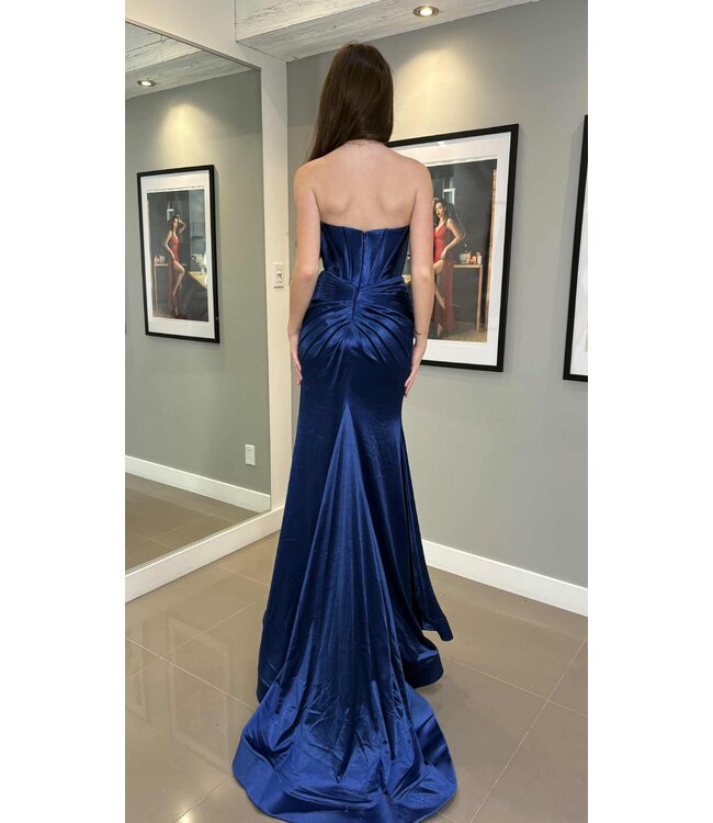 56161 Robe Avec Corset Bustier Marine