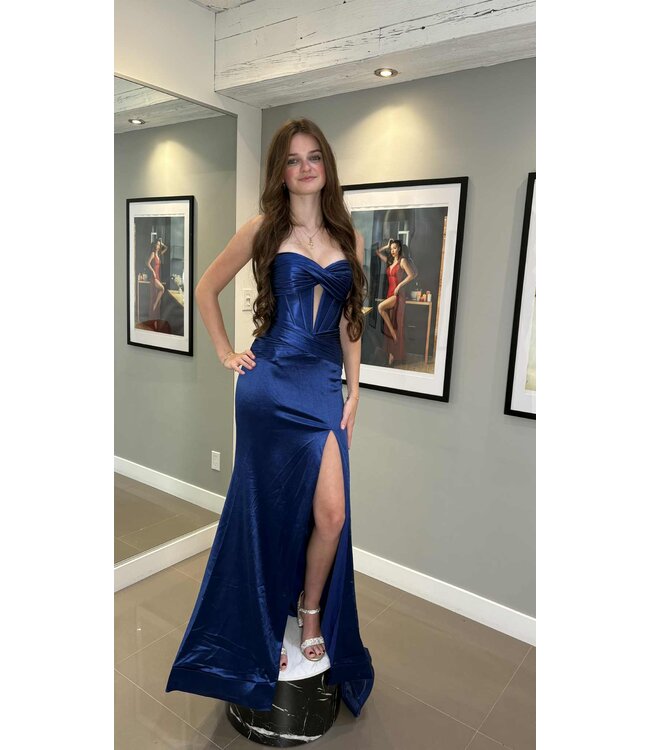 56161 Robe Avec Corset Bustier Marine