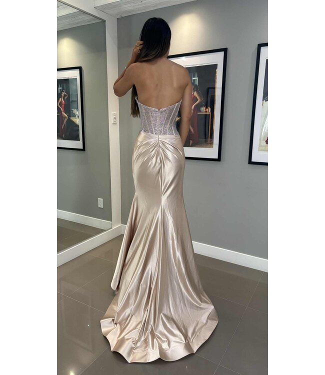 56859 Robe À Corset Scintillant Nude