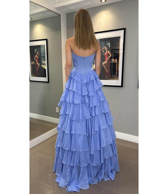 56911 Robe Corset Étagée Periwinkle