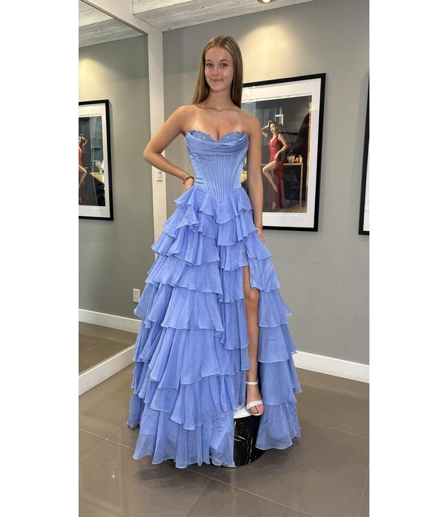 56911 Robe Corset Étagée Periwinkle