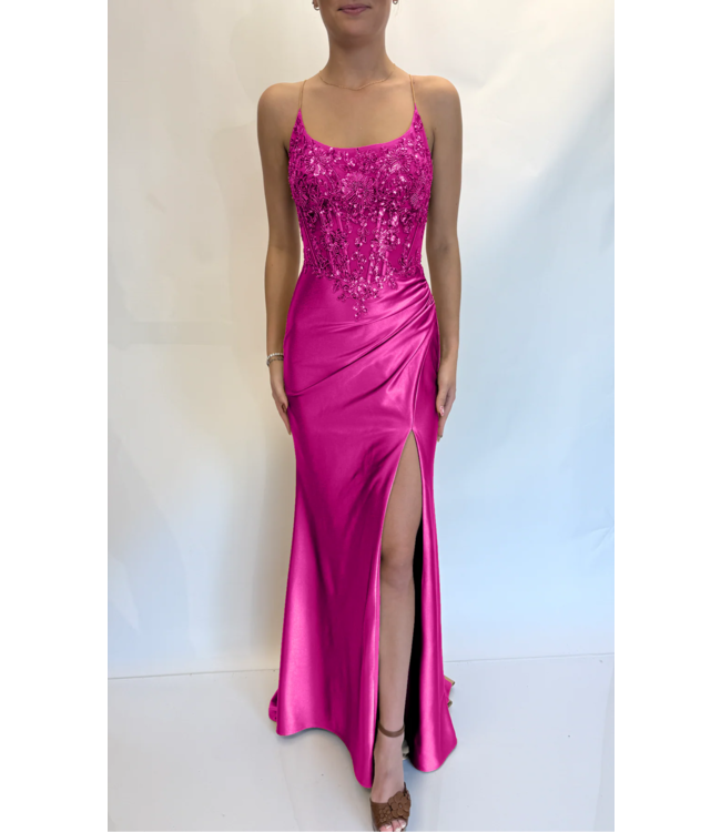 810708 Robe Corset Fuchsia