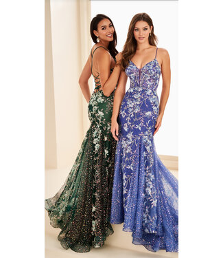 37021 Robe Sirène Brillante Bleu Royal