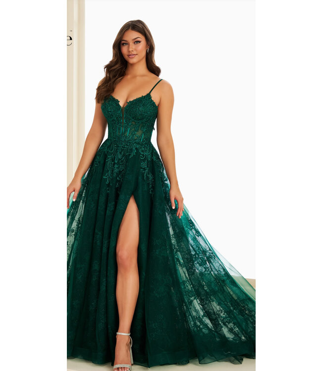 37210 Robe En Tulle Émeraude