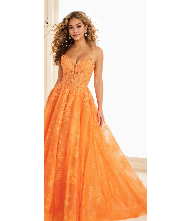 37210 Robe En Tulle Orange