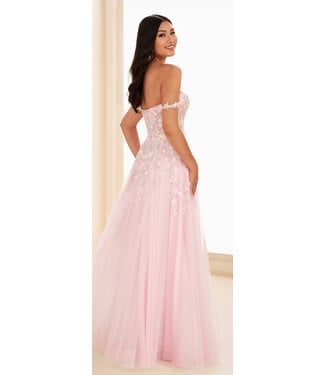 37094 Robe En A Épaules Dénudées Rose
