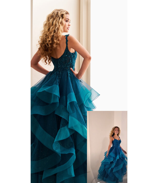 37128 Robe Princesse À Volants Bourgogne