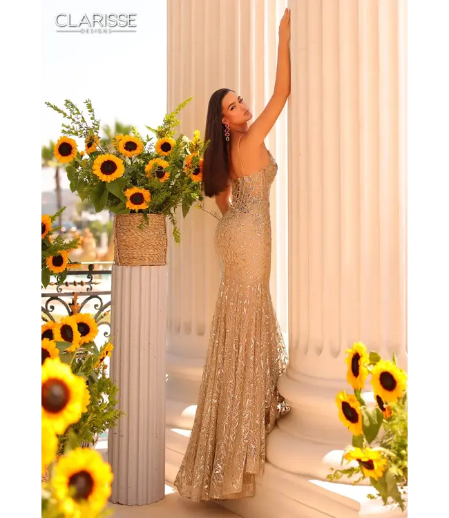 811178 Robe Corset Sirène Champagne