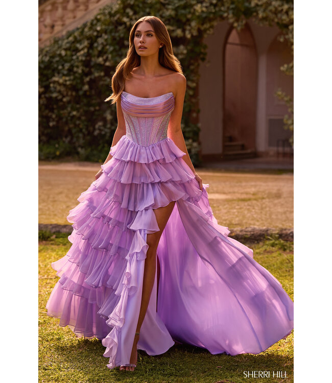 57288 Robe Corset Étagée Peacock