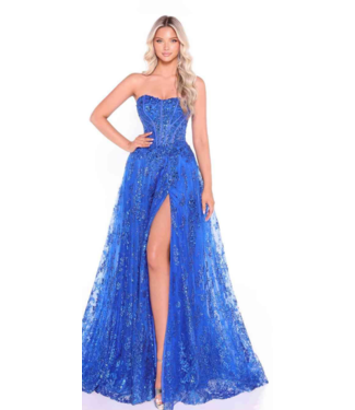 89074 Robe Corset  Avec Fente Royal
