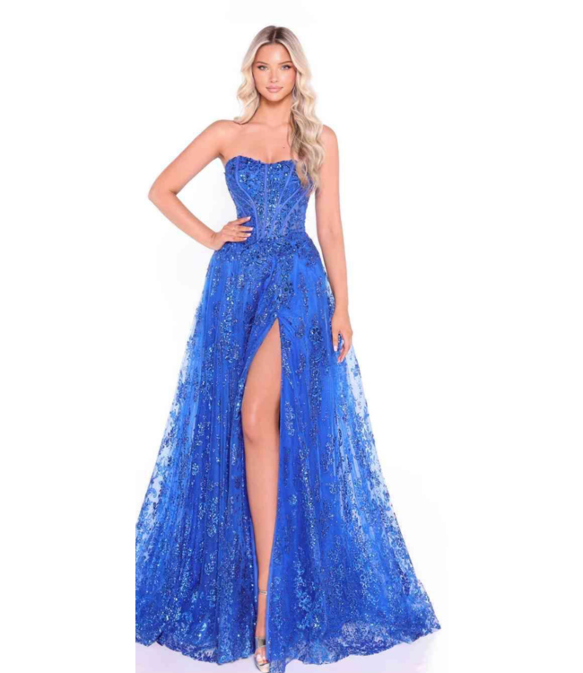 89074 Robe Corset  Avec Fente Royal