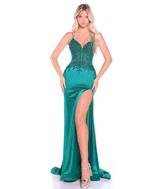 89056 Robe Corset Ajusté Émeraude