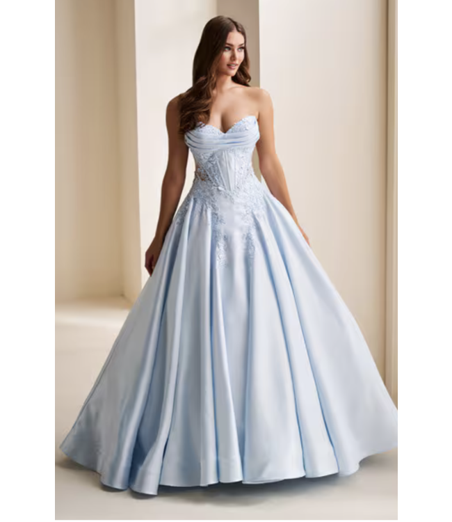 37082 Robe Corset Princesse Bleu Pâle