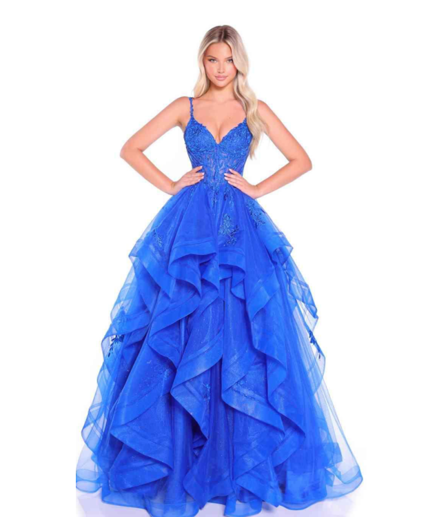 89511 Robe Corset À Volant Royal