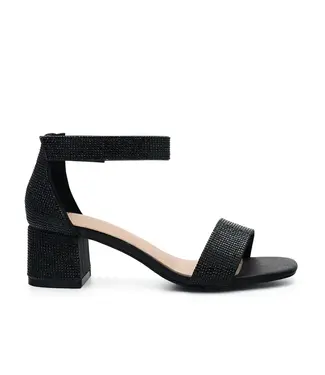 BLOSSOM Sandales Noires Brillantes JOHN