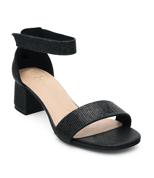 Sandales Noires Brillantes JOHN