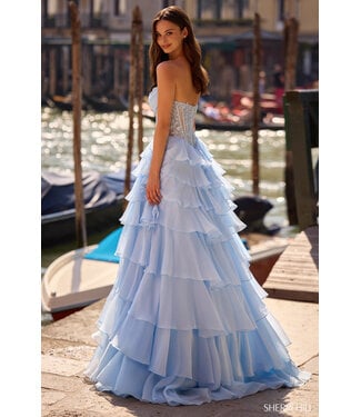 57542 Robe Corset À Volants Aqua 57542 Robe Corset À Volants Aqua