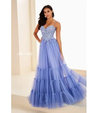 37107 Robe corset en tulle bleu hydrangea 37107 Robe corset en tulle bleu hydrangea