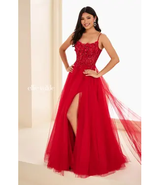 37112 Robe En A Col Droit Rouge