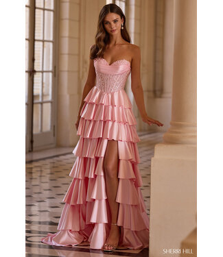 57556 Robe À Étages Rose