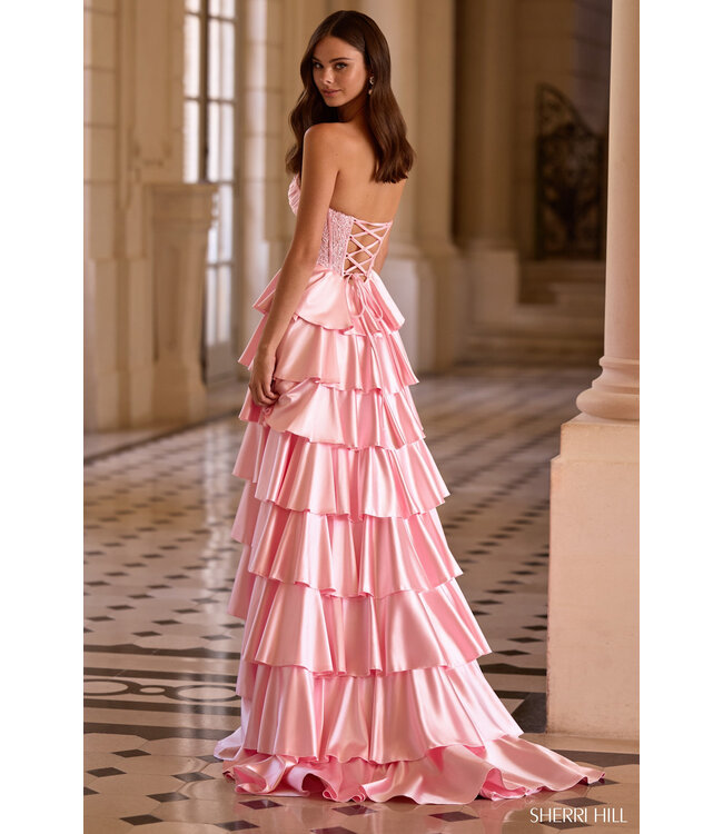 57556 Robe À Étages Rose