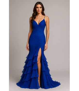 57025 Robe Brodée A Volants Royal